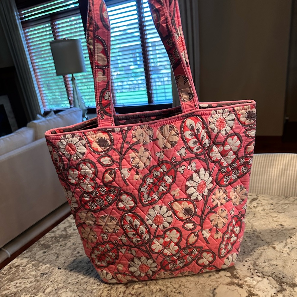 Vera Bradley Pink and White Floral Tote